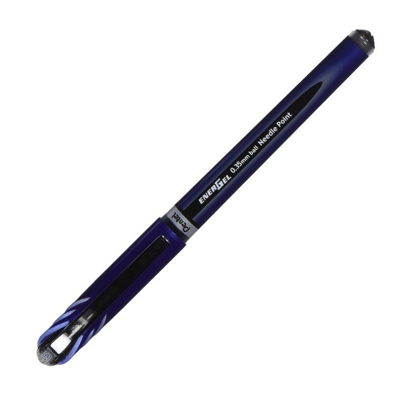بنتل قلم حبر جاف Pentel Energel Euro، طرف إبرة 0.35 مم، حبر أسود (BLN23-A) - Image 1